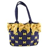 Michigan Wolverines Large Bow Bucket Purse from Tessuta