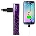 Halo Pocket Power Starlight 3000mAh Power Bank with Flash Light, Purple Leopard