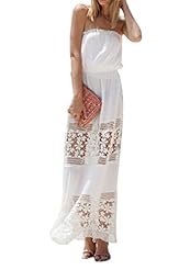 Strapless Floral Print Off the Shoulder Lace Maxi Dress 