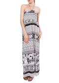 Bandeau Printed Maxi Dress - Elephant Print (Long)