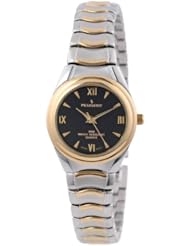Peugeot Womens 7002BK Two-Tone Bracelet Watch