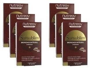  Nutreov Sunsublim Bronzage Intégral Hydratant (1Lot de 2 x 3 boites = 6 boites)