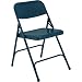 National Public Seating 200 Series All Steel Premium Folding Chair with Double Brace, 480 lbs Capacity, Char-Blue (Carton of 4)