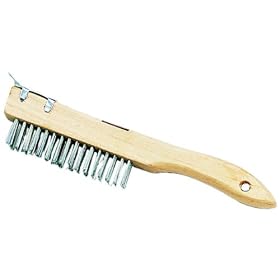 10 WOODEN BBQ BRUSH W  SCRAPER by Hawk
