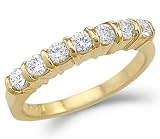 Solid 14k Yellow Gold New Channel Set CZ Cubic Zirconia Wedding Band Ring 1.25 ct
