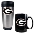 Georgia Bulldogs NCAA Stainless Travel Tumbler And Ceramic Mug Set by Great American Products