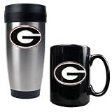 Georgia Bulldogs NCAA Stainless Travel Tumbler And Ceramic Mug Set