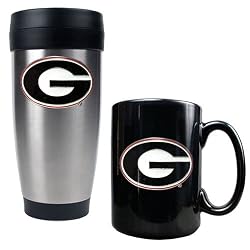 Georgia Bulldogs NCAA Stainless Travel Tumbler And Ceramic Mug Set by Great American Products