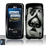 Ace Skull Design Rubber Touch Phone Protector Hard Cover Case for LG Rumor  ....