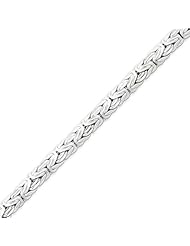 Sterling Silver Fancy Byzantine Bracelet - 8 Inch