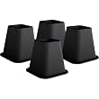 Trademark 6-Inch Black Bed Risers, 4-Pack