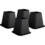 Trademark 6-Inch Black Bed Risers, 4-Pack