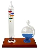 Ambient Weather WS-YG901 Galileo Thermometer and Glass Fluid Barometer