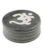 Soap Stone Box/Incense Holder with Mother of Pearl Om Inlay and Incense