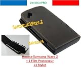 Housse Etui Samsung S8530 Wave 2 + Film + Stylet