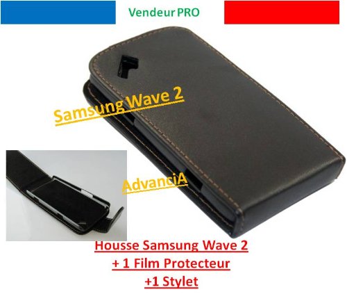 Housse Etui Samsung S8530 Wave 2 + Film + Stylet