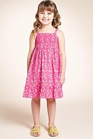 Pure Cotton Smocked Ditsy Floral Dress