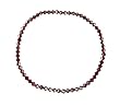 Anklet - A73 - Stretch - 4mm Swarovski (tm) Crystal Beads ~ Garnet (Dk Red)