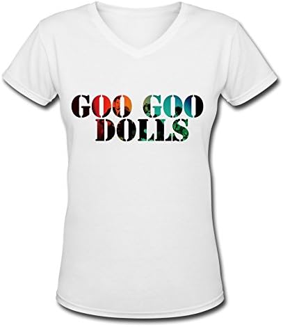 GSTON Goo Goo Dolls Tour Cotton V-Neck T Shirt For Womens White XL