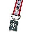 Dog Paw Print Letter K Pet Lover Charming KEYper Keychain