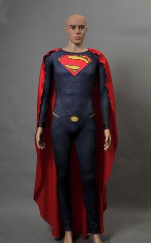 Superman Man of Steel Costume Cosplay 2013 New Version (Custom-Made)