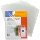 Sparco Transparent File Holder - Letter - 8.50" Width x 11" Length Sheet Size - 20 Sheet Capacity - Clear - 10 / Pack