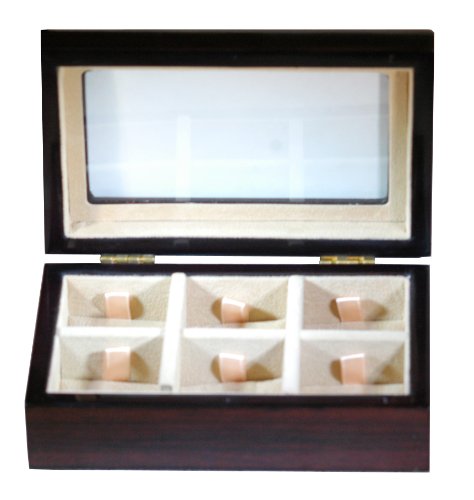 Wooden Cufflink Box for 6 Pairs