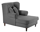 Max Winzer 27651100 Maren Megasessel inklusiv 2 Zierkissen Samtvelours, grau