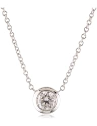 Kobelli 1/3 Cttw Round Diamond Solitaire Pendant Necklace