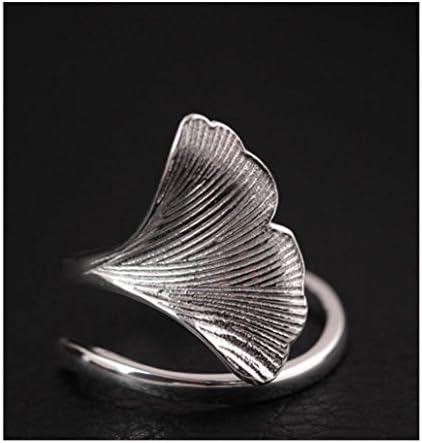 Welwel Women's Ginkgo Leaf Rings 100% 925 Sterling Silver Gorgeous Rings Delicate Rings