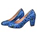 Charm Foot Fashion Floral Print Womens Chunky High Heel Pumps