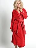 Produkt-Bild: TAUBERT Sauna Unisex Bademantel mit Kapuze L&auml;nge 130cm, 6650 red, L