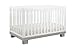 Babyletto Modo 3-in-1 Convertible Crib with Toddler Bed Conversion Kit in Grey and White, Greenguard Gold Certified