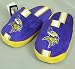 Minnesota Vikings Youth Team Stripe Plush Slippers - Size 8