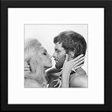 When Dinosaurs Ruled The Earth Custom Framed & Matted B&W Photo (Victoria Vetri Robin Hawdon) Total Size: 20x20 Inches