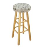 Tea House 16 in. Round Foam Bar Stool Cushion Color - Black