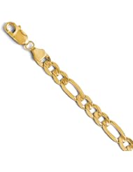 Leslies 14K 7.0mm Flat Figaro 8" Bracelet