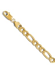 14k Yellow gold Leslies 7.0mm Flat Figaro Chain