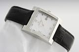 Oskar Emil St Petersburg ladies watch with black leather strap with genuine diamonds