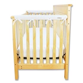 Trend Lab Two Short Narrow Cribwrap Rail Cover, White: Baby