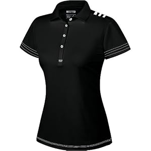 Buy adidas Ladies Short Sleeve 3 Stripe Mesh Polo