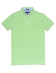 Apparel: Tommy Hilfiger Men Custom Fit Polo T-shirt (XL, Light green)