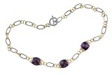 Two-Tone Sterling Silver Amethyst CZ Necklace