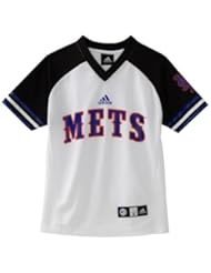 Sports: MLB Youth New York Mets Performance Crew Jersey (White, Large) - Adidas