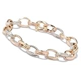 14K Tri-Color Gold 7.25 Acquarello Bracelet