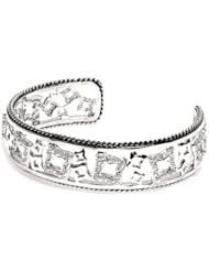 Sterling Silver CZ Bangle Bracelet