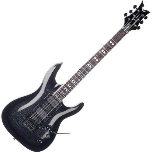 Dean Vendetta 40 Electric Guitar with Floyd Rose Quilt Top Trans Black