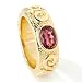  : 14K GOLD YELLOW BERYL PINK OR GREEN TOURMALINE ELECTROFORM RING