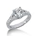 1.25 ctw Diamond Engement Ring Antique Style 14k Gold