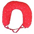 Kirschkern Nackenh�rnchen zur W�rmebehandlung/ rot mit Bl�mchendruck (37x33 cm)